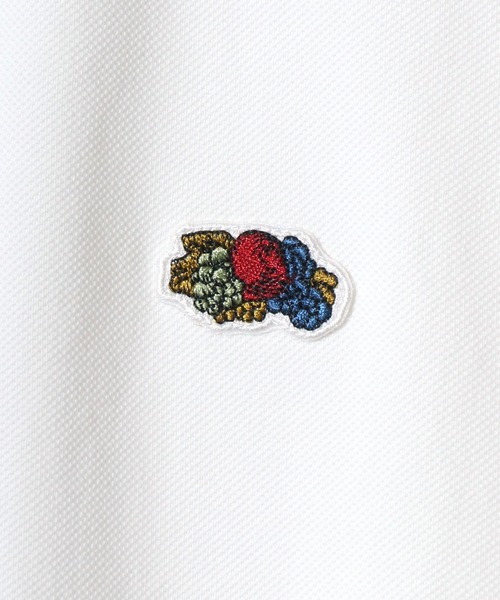FRUIT OF THE LOOM(フルーツオブザルーム)の「FRUIT OF THE LOOM/フルーツオブザルーム オーバーサイズ カノコ ロゴ ワンポイント刺繍 襟ライン 半袖ポロシャツ/レディース メンズ(ポロシャツ・レディース・ホワイト/モスグリーン/サックスブルー/ブラック・M/L/XL)」の8枚目の写真