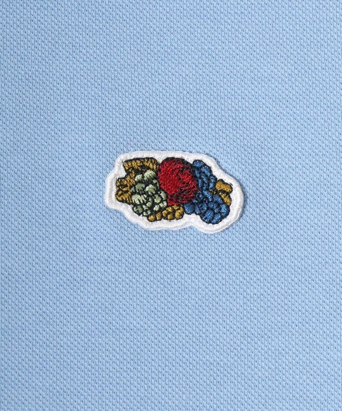 FRUIT OF THE LOOM(フルーツオブザルーム)の「FRUIT OF THE LOOM/フルーツオブザルーム オーバーサイズ カノコ ロゴ ワンポイント刺繍 襟ライン 半袖ポロシャツ/レディース メンズ(ポロシャツ・レディース・ホワイト/モスグリーン/サックスブルー/ブラック・M/L/XL)」の5枚目の写真
