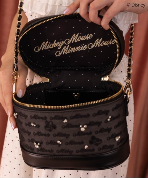 RANDA(ランダ)の「【Mickey&Minnie】/リボンバニティバッグ(ショルダーバッグ・レディース・ブラック/ピンク・FREE)」の7枚目の写真