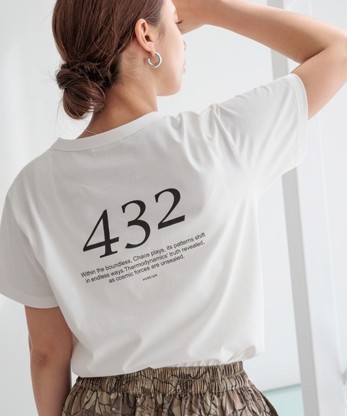 HEREIAM(ヘレイアム)の「【HEREIAM】432HzスーベニアT(Tシャツ/カットソー・レディース・ホワイト/ライトブルー/ブラック/ライトピンク・FREE)」の2枚目の写真