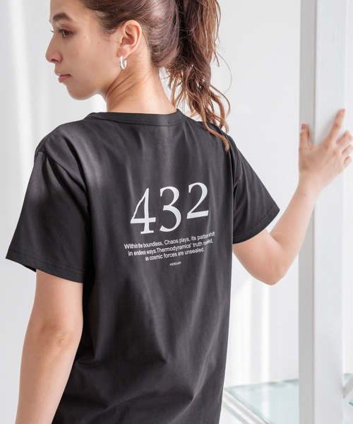 HEREIAM(ヘレイアム)の「【HEREIAM】432HzスーベニアT(Tシャツ/カットソー・レディース・ホワイト/ライトブルー/ブラック/ライトピンク・FREE)」の8枚目の写真