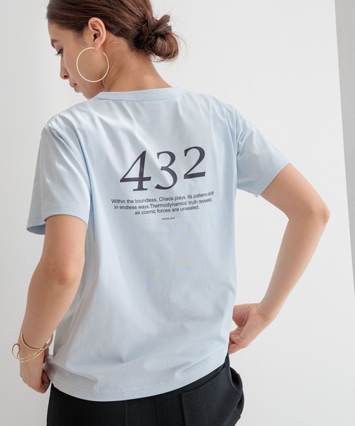 HEREIAM(ヘレイアム)の「【HEREIAM】432HzスーベニアT(Tシャツ/カットソー・レディース・ホワイト/ライトブルー/ブラック/ライトピンク・FREE)」の14枚目の写真