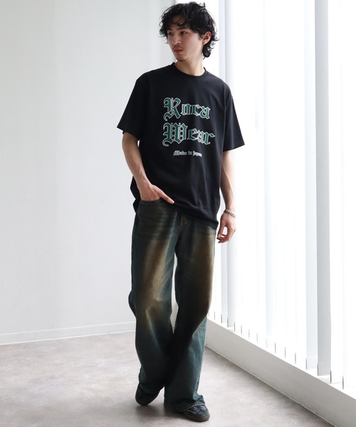 ROCAWEAR(ロカウェア)の「【ROCAWEAR/ロカウェア】オールドイングリッシュ ロゴプリント 半袖Tシャツ メイドインジャパン(Tシャツ/カットソー・メンズ・ブラック/ホワイト・M/L/XL)」の18枚目の写真