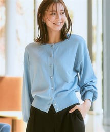 7days Life Styling | 前後2WAYメタルボタン綿混ニットカーディガン（接触冷感・毛玉になりにくい・UVカット）＜大きいサイズ有＞(ニット/セーター)