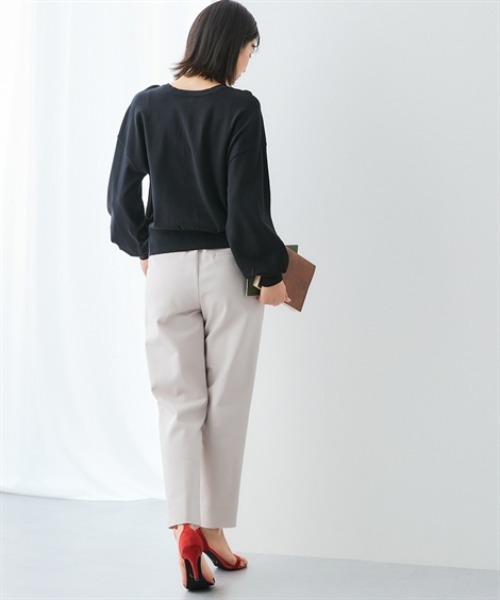 7days Life Styling(セブンデイズライフスタイリング)の「【接触冷感/UVカット】前後2WAYメタルボタン綿混ニットカーディガン(ニット/セーター・レディース・ブルー/杢グレー/ブラック・S/M/L/LL/3L)」の7枚目の写真