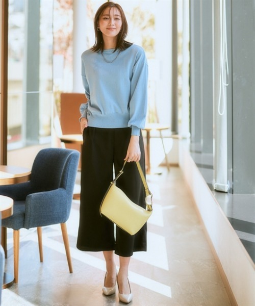 7days Life Styling(セブンデイズライフスタイリング)の「【接触冷感/UVカット】前後2WAYメタルボタン綿混ニットカーディガン(ニット/セーター・レディース・ブルー/杢グレー/ブラック・S/M/L/LL/3L)」の18枚目の写真