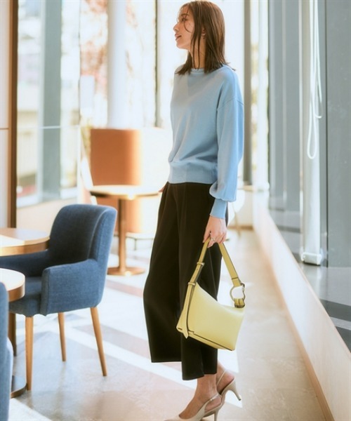 7days Life Styling(セブンデイズライフスタイリング)の「【接触冷感/UVカット】前後2WAYメタルボタン綿混ニットカーディガン(ニット/セーター・レディース・ブルー/杢グレー/ブラック・S/M/L/LL/3L)」の17枚目の写真