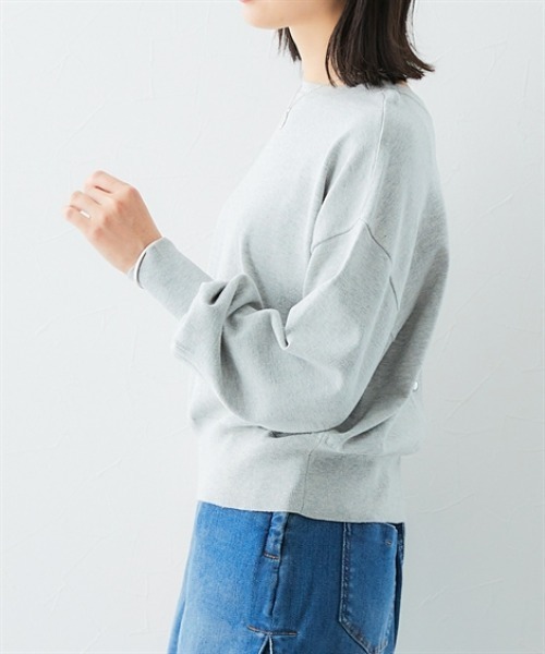 7days Life Styling(セブンデイズライフスタイリング)の「【接触冷感/UVカット】前後2WAYメタルボタン綿混ニットカーディガン(ニット/セーター・レディース・ブルー/杢グレー/ブラック・S/M/L/LL/3L)」の20枚目の写真