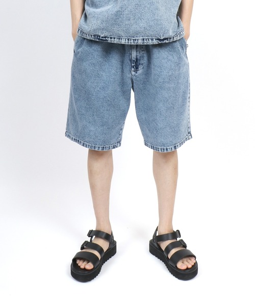 ANPAS(アンパス)の「Vintage Design Indigo Denim&Color Half Pants/ヴィンテージデザイン インディゴ デニム カラーパンツ ハーフパンツ メンズ レディース(デニムパンツ・メンズ・ブルー系その他/カーキ/アイボリー/ブラック系その他/イエロー/ピンク/ブルー系その他2/チャコール・LL/M/L)」の6枚目の写真