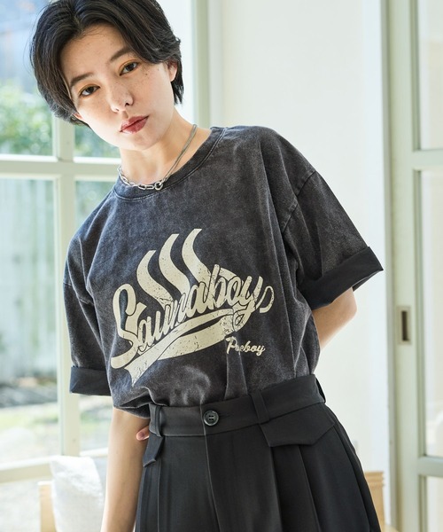 PAGEBOY（ページボーイ）の「サウナボーイコラボ フロカレッジＴ（Tシャツ/カットソー・レディース・ピンク/オフホワイト/ブラック・FREE）」の9枚目の写真