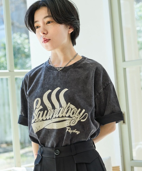 PAGEBOY（ページボーイ）の「サウナボーイコラボ フロカレッジＴ（Tシャツ/カットソー・レディース・ピンク/オフホワイト/ブラック・FREE）」の10枚目の写真