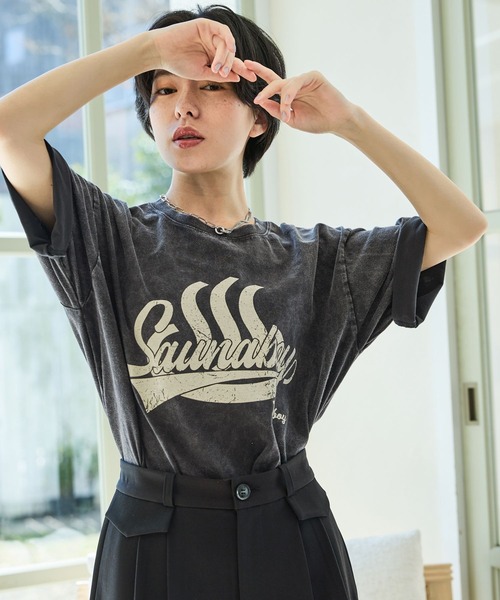 PAGEBOY（ページボーイ）の「サウナボーイコラボ フロカレッジＴ（Tシャツ/カットソー・レディース・ピンク/オフホワイト/ブラック・FREE）」の11枚目の写真