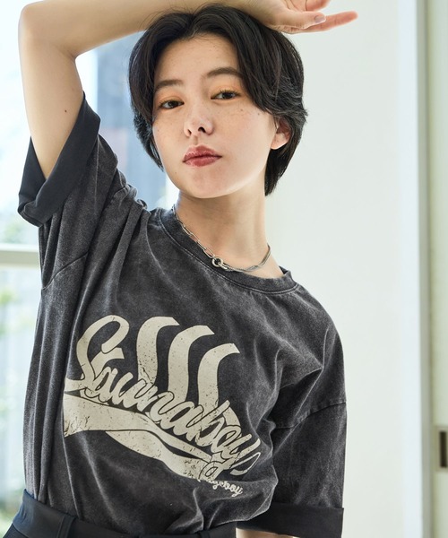 PAGEBOY（ページボーイ）の「サウナボーイコラボ フロカレッジＴ（Tシャツ/カットソー・レディース・ピンク/オフホワイト/ブラック・FREE）」の12枚目の写真
