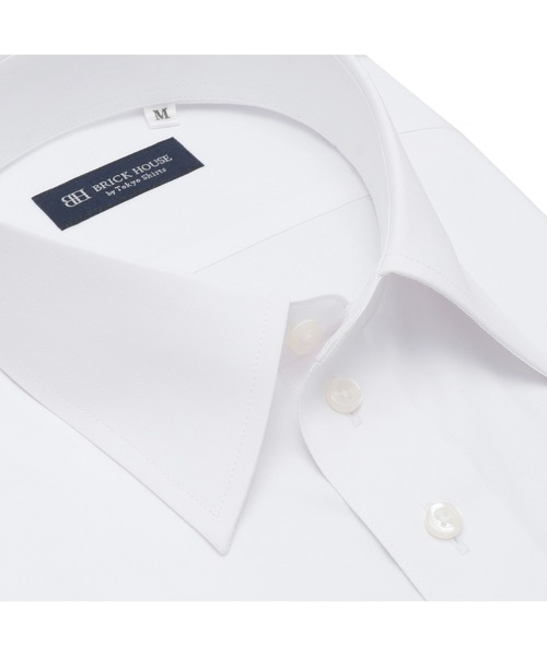 TOKYO SHIRTS（トウキョウシャツ）の「形態安定ノンアイロン レギュラー 半袖ビジネスワイシャツ（ビジネスシャツ・メンズ・ホワイト・首回り39cm/首回り41cm/首回り42cm/首回り43cm/首回り37cm）」の2枚目の写真