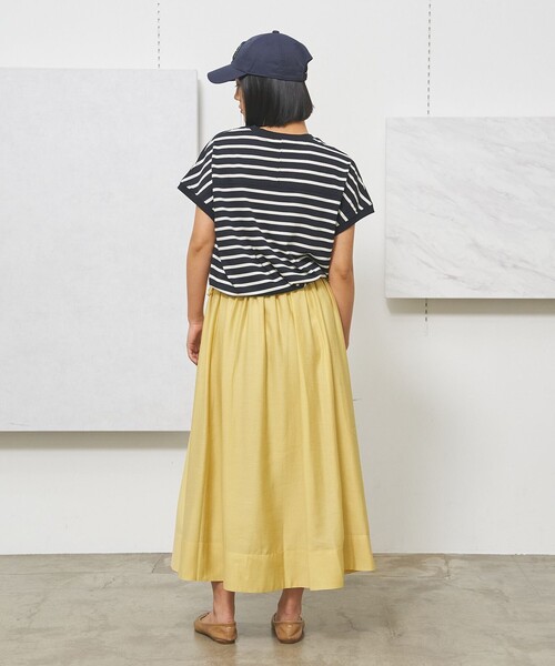 J.PRESS YORK STREET(ジェイプレスヨークストリート)の「【WOMEN】ボーダーキャップスリーブ Tシャツ(Tシャツ/カットソー・レディース・ブラック系1/ネイビー系1・F)」の9枚目の写真