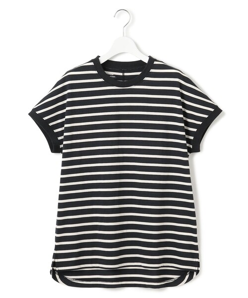 J.PRESS YORK STREET(ジェイプレスヨークストリート)の「【WOMEN】ボーダーキャップスリーブ Tシャツ(Tシャツ/カットソー・レディース・ブラック系1/ネイビー系1・F)」の10枚目の写真