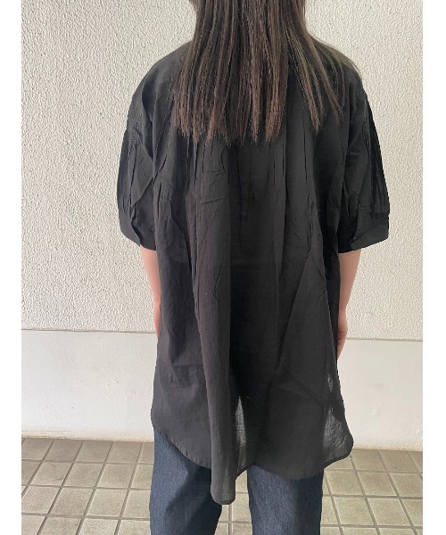 Rydia（リディア）の「ピンタックブラウス（シャツ/ブラウス・レディース・グリーン/ブラック/オフホワイト・M）」の10枚目の写真