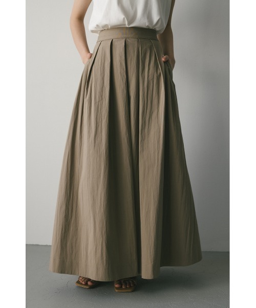 STYLEMIXER(スタイルミキサー)の「タックフレアスカート(スカート・レディース・ベージュ/サックスブルー/ブラック・SMALL/MEDIUM)」の3枚目の写真
