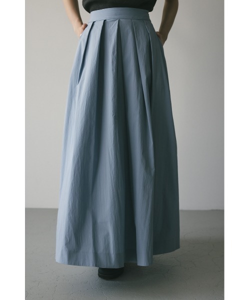 STYLEMIXER(スタイルミキサー)の「タックフレアスカート(スカート・レディース・ベージュ/サックスブルー/ブラック・SMALL/MEDIUM)」の1枚目の写真