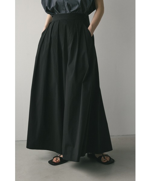 STYLEMIXER(スタイルミキサー)の「タックフレアスカート(スカート・レディース・ベージュ/サックスブルー/ブラック・SMALL/MEDIUM)」の2枚目の写真