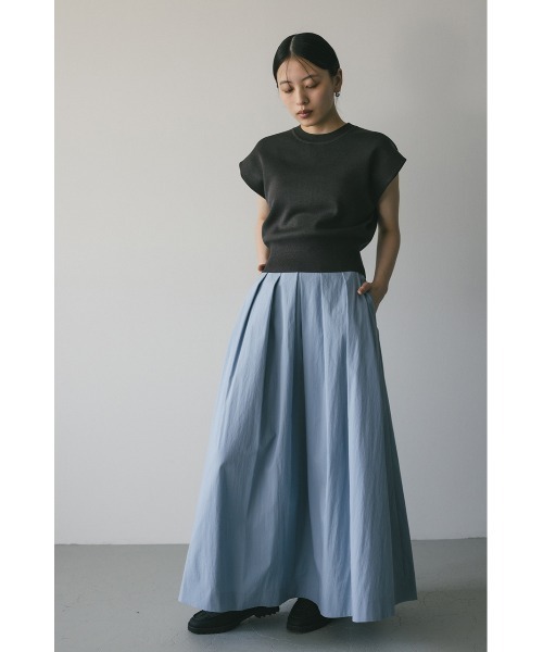 STYLEMIXER(スタイルミキサー)の「タックフレアスカート(スカート・レディース・ベージュ/サックスブルー/ブラック・SMALL/MEDIUM)」の5枚目の写真