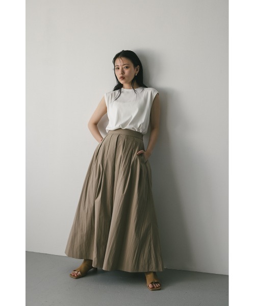 STYLEMIXER(スタイルミキサー)の「タックフレアスカート(スカート・レディース・ベージュ/サックスブルー/ブラック・SMALL/MEDIUM)」の16枚目の写真