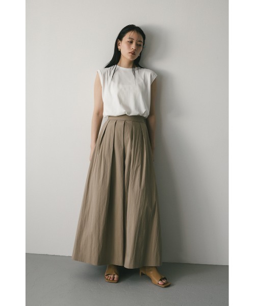 STYLEMIXER(スタイルミキサー)の「タックフレアスカート(スカート・レディース・ベージュ/サックスブルー/ブラック・SMALL/MEDIUM)」の14枚目の写真