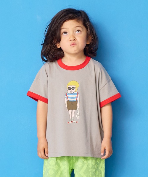 MARKEY'S（マーキーズ）の「リンガープリントＴシャツ（Tシャツ/カットソー・キッズ・イエロー/グレー/オフホワイト/ライトグリーン・L/M/S/XS/LL）」の3枚目の写真