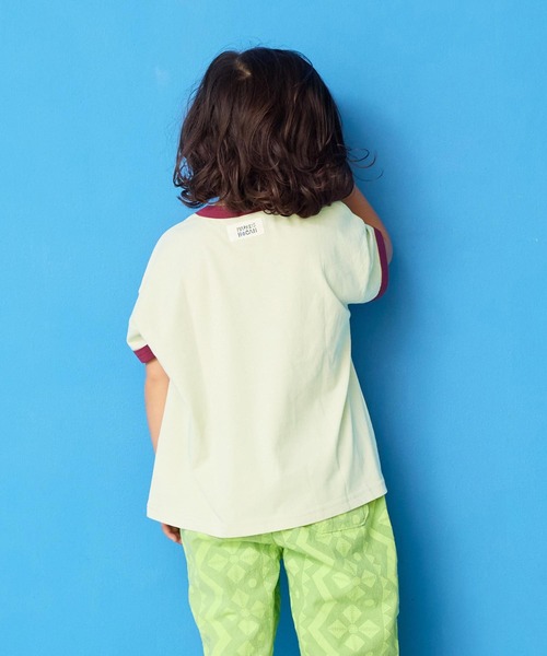 MARKEY'S（マーキーズ）の「リンガープリントＴシャツ（Tシャツ/カットソー・キッズ・イエロー/グレー/オフホワイト/ライトグリーン・L/M/S/XS/LL）」の20枚目の写真