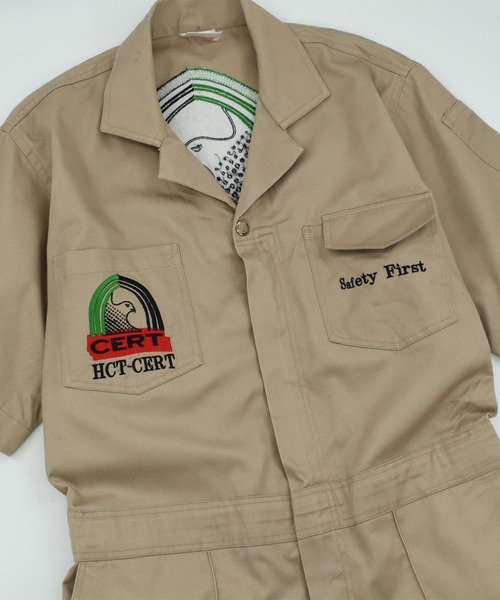 VINTAGE(ヴィンテージ)の「【ヴィンテージ古着】90’s CROWN “CERT” 企業ロゴ オールインワン(つなぎ/オールインワン・メンズ・ベージュ・MEDIUM)」の10枚目の写真