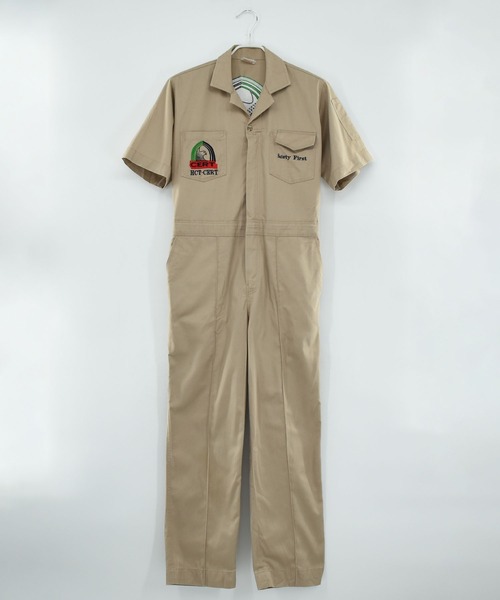 VINTAGE(ヴィンテージ)の「【ヴィンテージ古着】90’s CROWN “CERT” 企業ロゴ オールインワン(つなぎ/オールインワン・メンズ・ベージュ・MEDIUM)」の6枚目の写真
