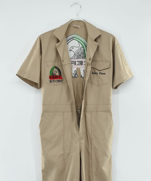 VINTAGE(ヴィンテージ)の「【ヴィンテージ古着】90’s CROWN “CERT” 企業ロゴ オールインワン(つなぎ/オールインワン・メンズ・ベージュ・MEDIUM)」の9枚目の写真