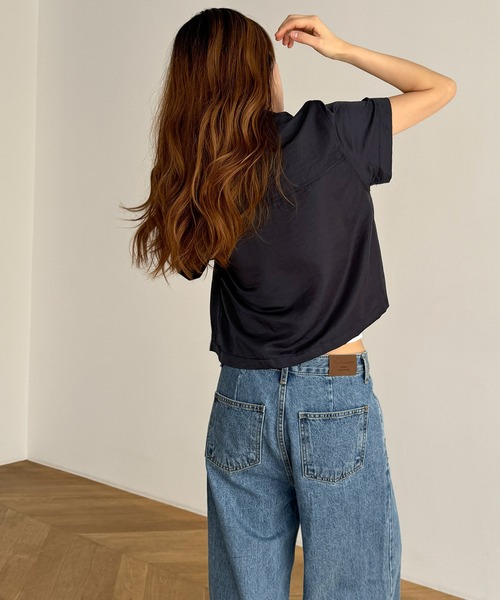 CANAL JEAN（キャナルジーン）の「El mar　テンセル開襟シャツ（シャツ/ブラウス・レディース・クリーム/ネイビー/ホワイト・ONE SIZE）」の5枚目の写真