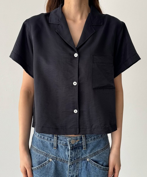 CANAL JEAN（キャナルジーン）の「El mar　テンセル開襟シャツ（シャツ/ブラウス・レディース・クリーム/ネイビー/ホワイト・ONE SIZE）」の13枚目の写真