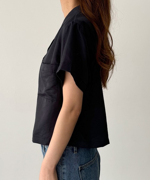 CANAL JEAN（キャナルジーン）の「El mar　テンセル開襟シャツ（シャツ/ブラウス・レディース・クリーム/ネイビー/ホワイト・ONE SIZE）」の14枚目の写真