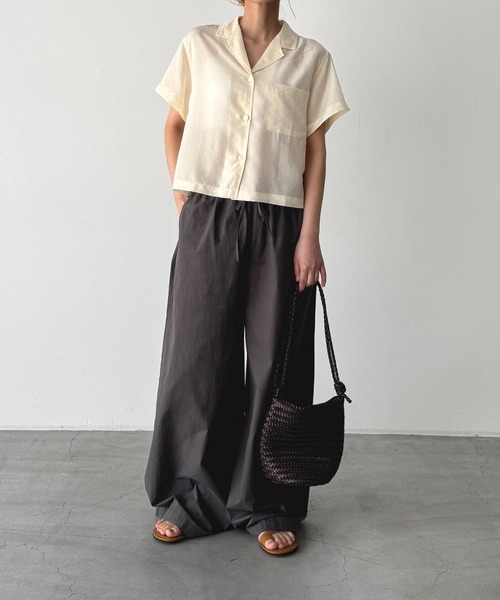 CANAL JEAN（キャナルジーン）の「El mar　テンセル開襟シャツ（シャツ/ブラウス・レディース・クリーム/ネイビー/ホワイト・ONE SIZE）」の11枚目の写真