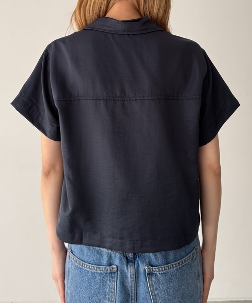 CANAL JEAN（キャナルジーン）の「El mar　テンセル開襟シャツ（シャツ/ブラウス・レディース・クリーム/ネイビー/ホワイト・ONE SIZE）」の14枚目の写真
