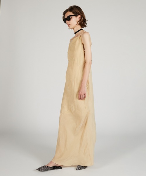 バックオープンキュプラワンピース / Asymmetrical Back Open
