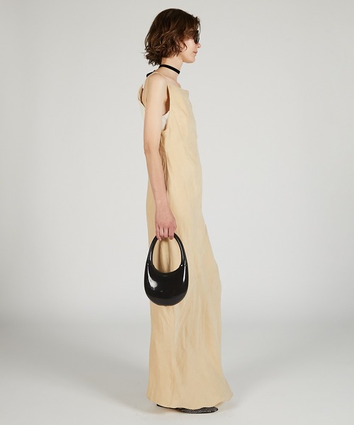 PRANK PROJECT（プランクプロジェクト）の「バックオープンキュプラワンピース / Asymmetrical Back Open Dress（ワンピース・レディース・イエロー/ブラック/マルチ・36/38）」の16枚目の写真