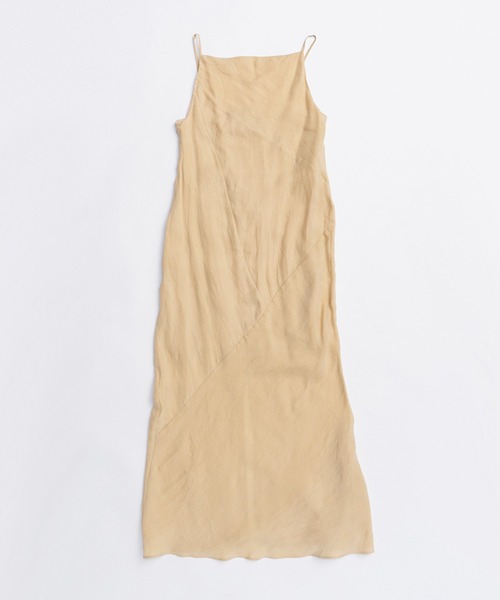 PRANK PROJECT（プランクプロジェクト）の「バックオープンキュプラワンピース / Asymmetrical Back Open Dress（ワンピース・レディース・イエロー/ブラック/マルチ・36/38）」の7枚目の写真