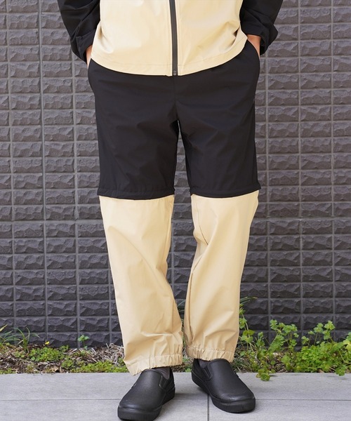 LUXE/R GOLF（ラグジュ ゴルフ）の「(RM)【LUXE/R GOLF】2レイヤー バイカラー ブルゾン+パンツ[肘・膝部分取り外し可能]（ナイロンジャケット・メンズ・ブラック×ベージュ/ブラック×グレー・L/M）」の9枚目の写真