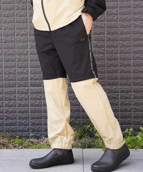 LUXE/R GOLF（ラグジュ ゴルフ）の「(RM)【LUXE/R GOLF】2レイヤー バイカラー ブルゾン+パンツ[肘・膝部分取り外し可能]（ナイロンジャケット・メンズ・ブラック×ベージュ/ブラック×グレー・L/M）」の10枚目の写真