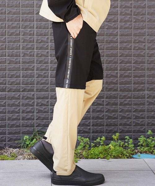 LUXE/R GOLF（ラグジュ ゴルフ）の「(RM)【LUXE/R GOLF】2レイヤー バイカラー ブルゾン+パンツ[肘・膝部分取り外し可能]（ナイロンジャケット・メンズ・ブラック×ベージュ/ブラック×グレー・L/M）」の12枚目の写真