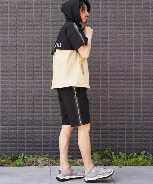 LUXE/R GOLF（ラグジュ ゴルフ）の「(RM)【LUXE/R GOLF】2レイヤー バイカラー ブルゾン+パンツ[肘・膝部分取り外し可能]（ナイロンジャケット・メンズ・ブラック×ベージュ/ブラック×グレー・L/M）」の16枚目の写真