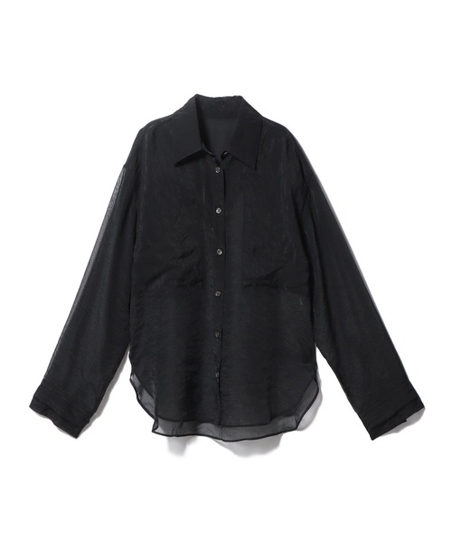 ブラウス シャツ ESTNATION / シアーヨーク ビッグシャツ レディース ESTNATION / シアーヨーク ビッグシャツ（シャツ/ブラウス