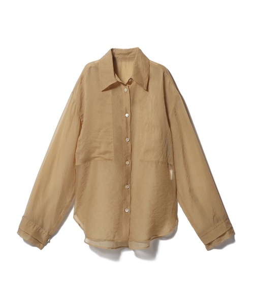 ブラウス シャツ ESTNATION / シアーヨーク ビッグシャツ レディース ESTNATION / シアーヨーク ビッグシャツ（シャツ/ブラウス