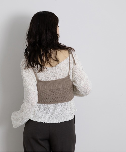 Lunea（ルネア）の「リボンニットビスチェ（その他トップス・レディース・グレー/ブラウン/ホワイト/ベージュ/ブラック・FREE）」の18枚目の写真