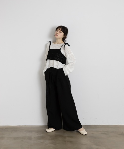 Lunea（ルネア）の「リボンニットビスチェ（その他トップス・レディース・グレー/ブラウン/ホワイト/ベージュ/ブラック・FREE）」の6枚目の写真