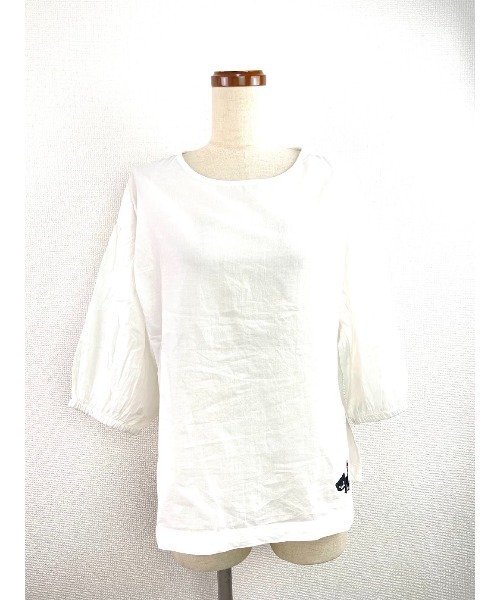 Rydia（リディア）の「ウォーキングコビニャーボリュームスリーブPO（シャツ/ブラウス・レディース・ブラック/オレンジ系その他/オフホワイト・M）」の2枚目の写真