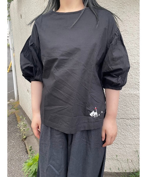 Rydia（リディア）の「ウォーキングコビニャーボリュームスリーブPO（シャツ/ブラウス・レディース・ブラック/オレンジ系その他/オフホワイト・M）」の10枚目の写真